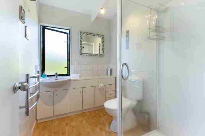 Full bathroom in beachfront family home on Waiheke Island