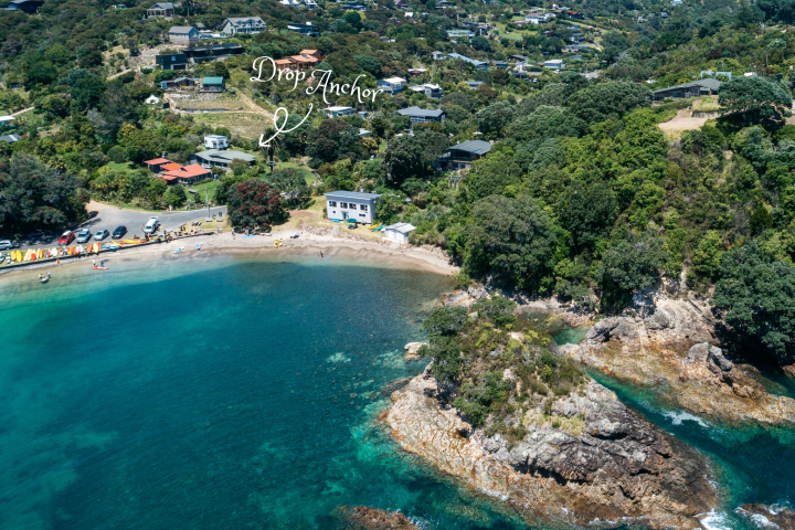 Drop Anchor at Enclosure Bay arrow on map