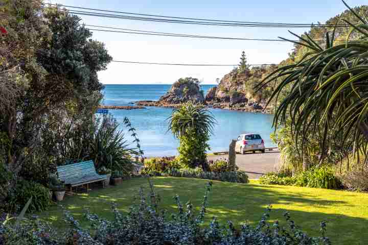 Drop Anchor at Enclosure Bay views from the garden