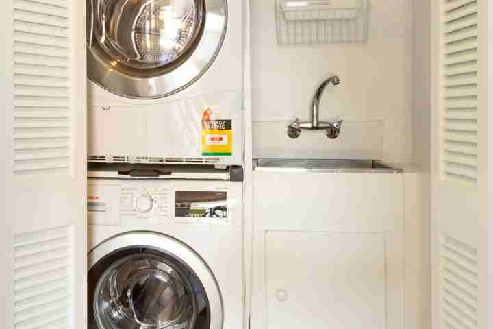 Laundry facilities in well-equipped, modern home, Eight on Church on Waiheke Island