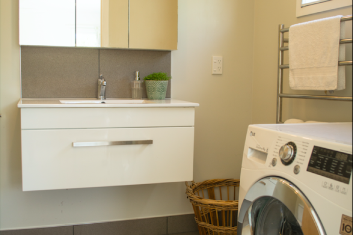 Modern bathroom and laundry facilities