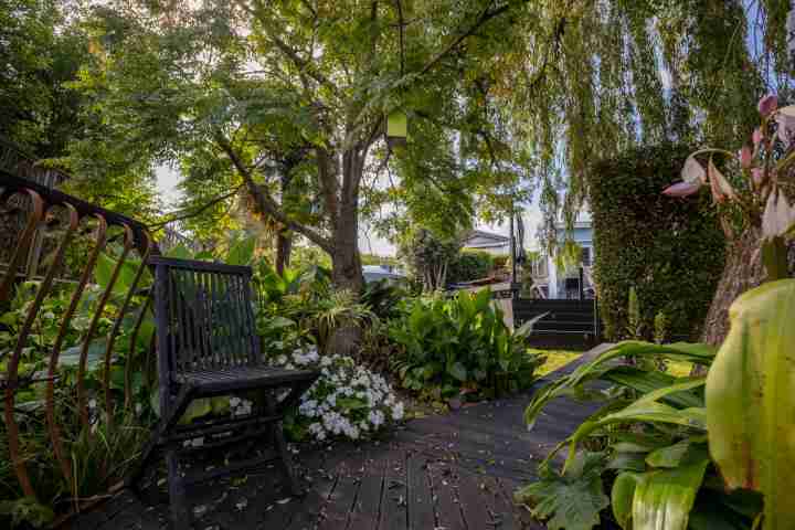 Oneroa Garden Retreat shaded garden