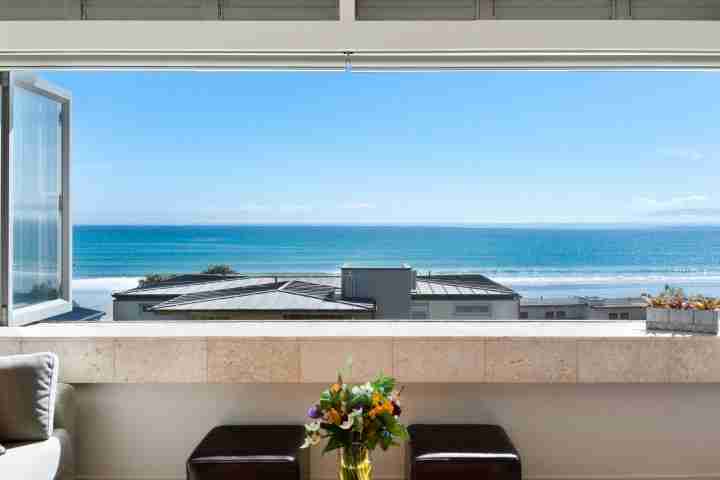 Onetangi Sea View from window of Apartment on the Beach at The Sands