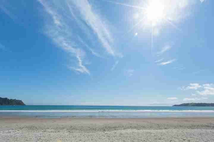 Beach access from modern apartment at The Sands, Onetangi